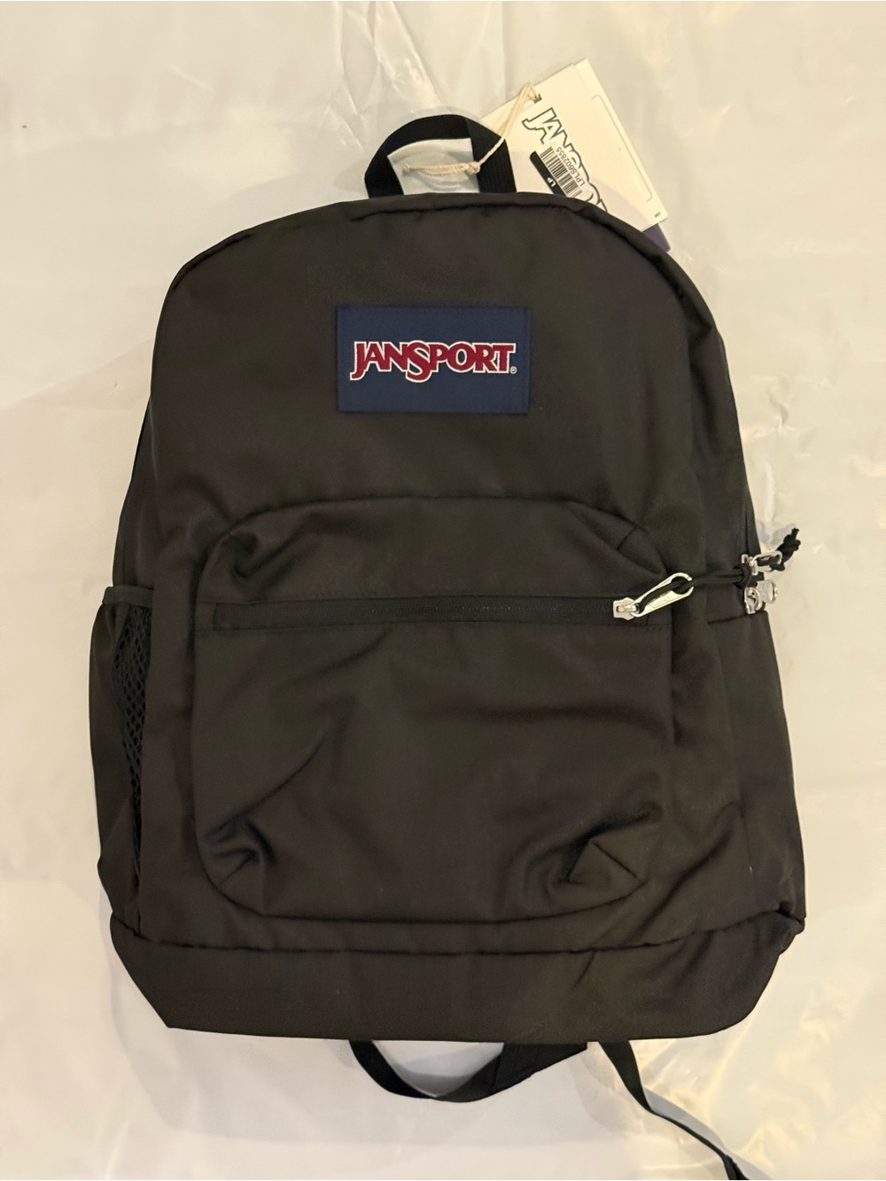 JanSport Cross Town Plus 17" Backpack, black, w/padded laptop sleeve